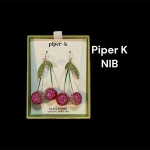 NIB Piper K Cherry Earrings